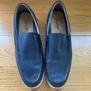 Florsheim Men's Navy Leather Slip-Ons